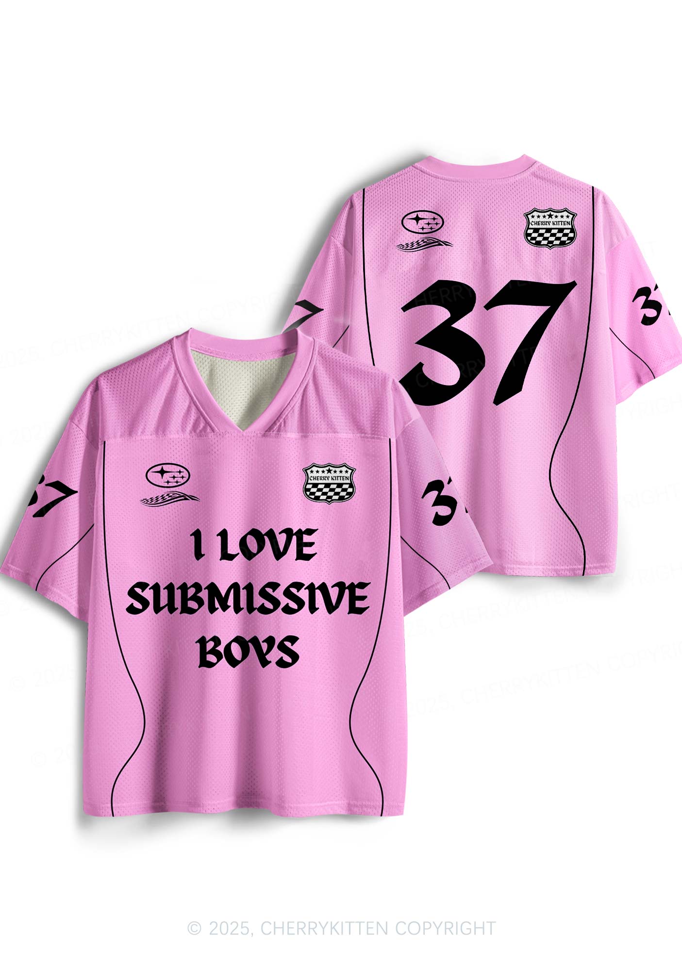 Custom Pink I Love S Boys Y2K Sport Jersey Shirts Cherrykitten