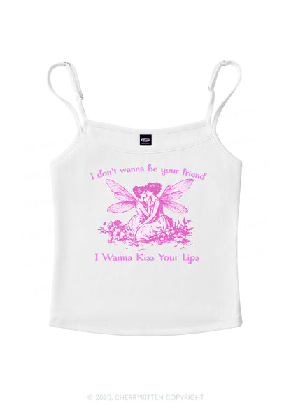 I Wanna Kiss Your Lips Pride Y2K Spaghetti Strap Cami Cherrykitten