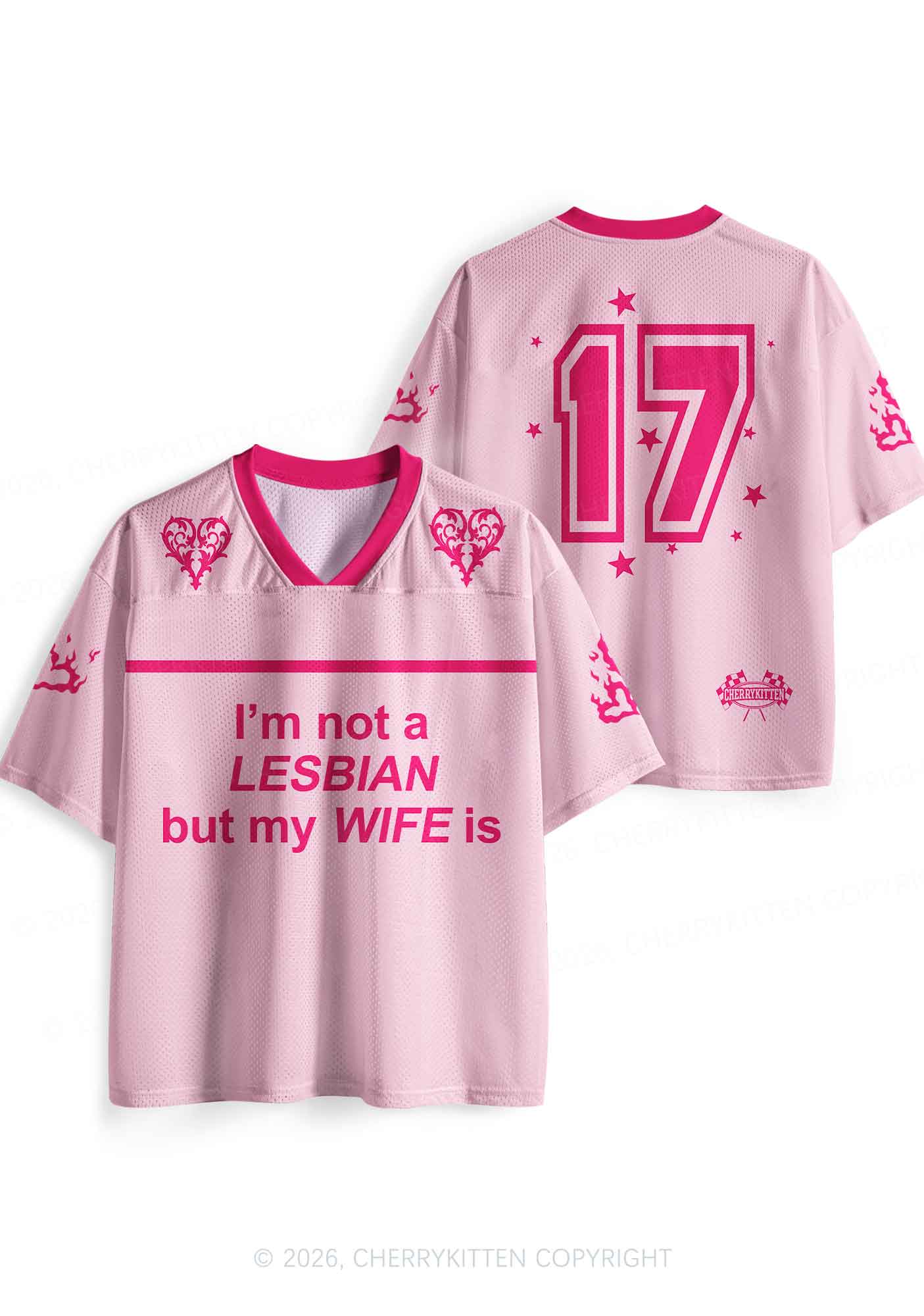 Im Not A Lesbian Pride Y2K Sport Jersey Shirts Cherrykitten
