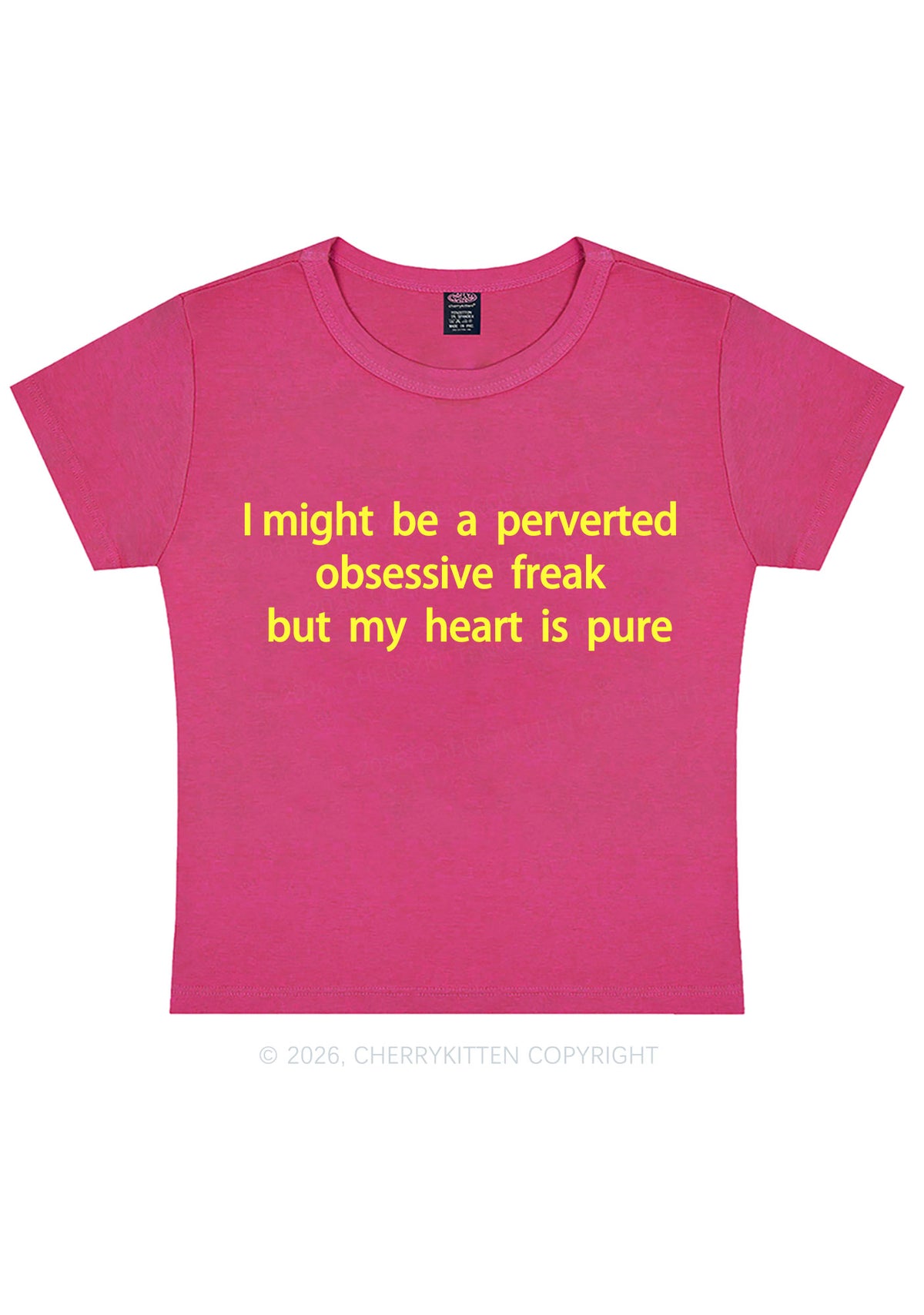 I Might Be A Perverted Obsessive Freak Y2K Baby Tee Cherrykitten