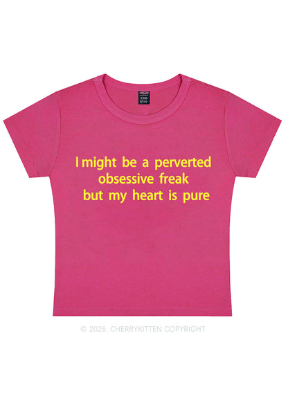 I Might Be A Perverted Obsessive Freak Y2K Baby Tee Cherrykitten