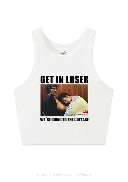 We Are Going To Cottage HR Y2K Crop Tank Top Cherrykitten
