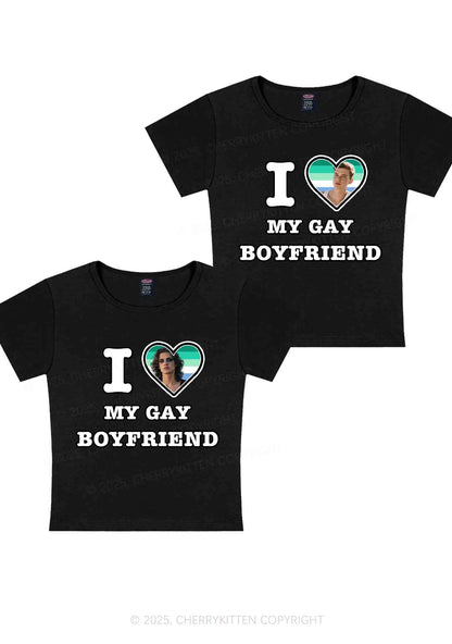 Custom My Gay BF Pride Y2K Valentine's Day Baby Tee Cherrykitten