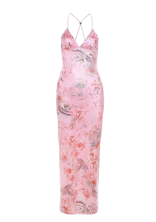 Butterfly Backless Y2K Midi Dress Cherrykitten