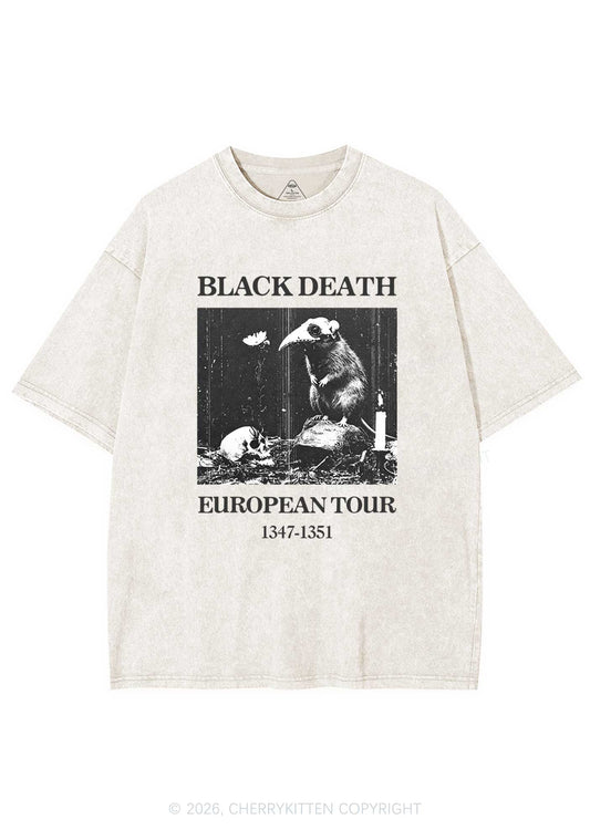 Halloween Skeleton Plague Doctor Rat Y2K Shirts Washed Tee Cherrykitten