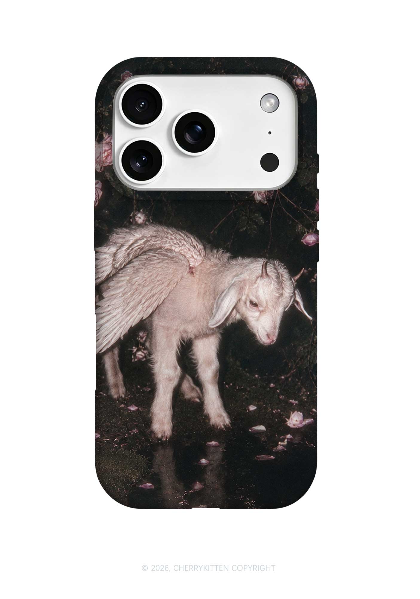 Winged Baby Goat Y2K Phone Case Cherrykitten