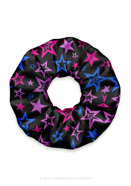 Bisexual Star Pride Y2K Hair Scrunchie Cherrykitten