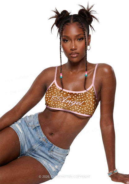 Angel Deer Spots Y2K Print Super Crop Cami Cherrykitten
