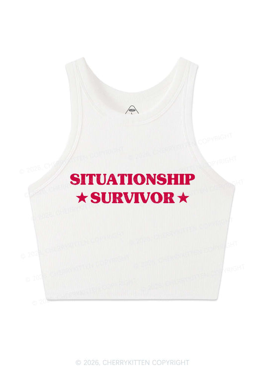 Situationship Survivor Y2K Crop Tank Top Cherrykitten