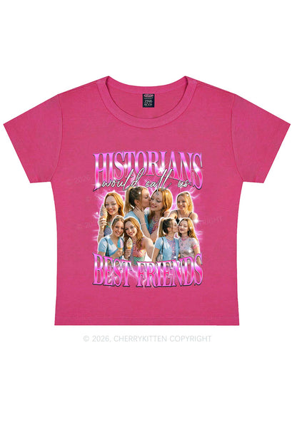 Custom Best Friends Photos Pride Y2K Baby Tee Cherrykitten