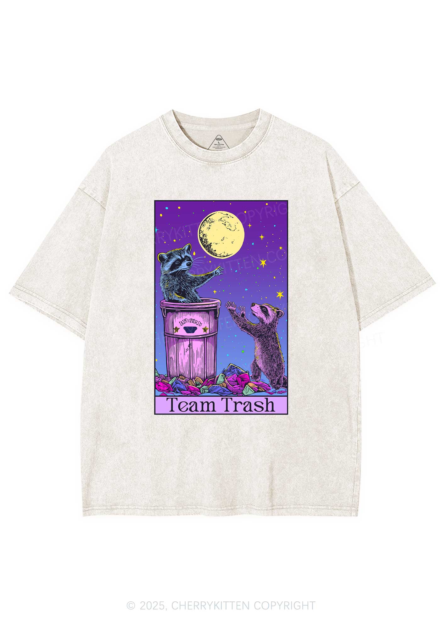 Team Trash Y2K Washed Tee Cherrykitten