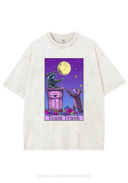 Team Trash Y2K Washed Tee Cherrykitten