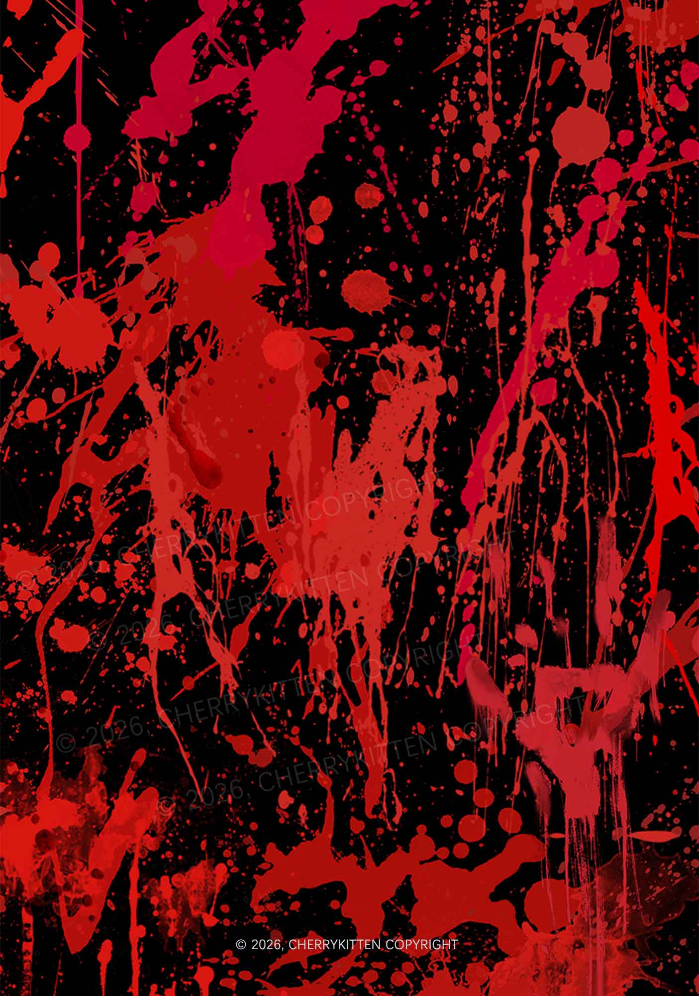 Halloween Red Blood On Black Y2K Phone Case Cherrykitten
