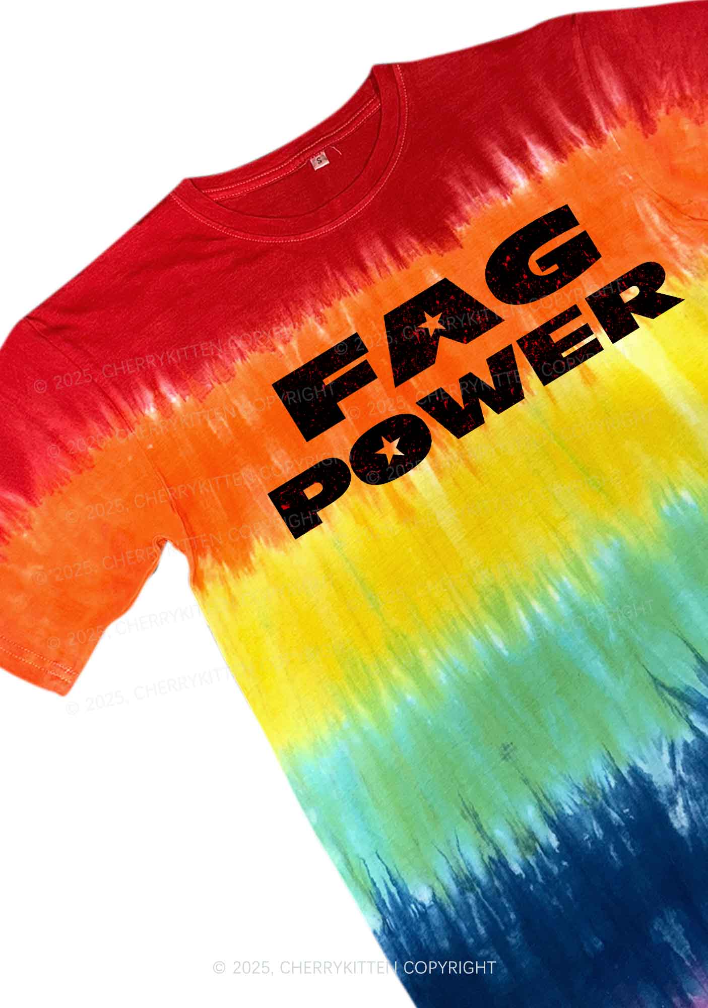 Fag Power Pride Y2K Tie Dye Shirts Cherrykitten