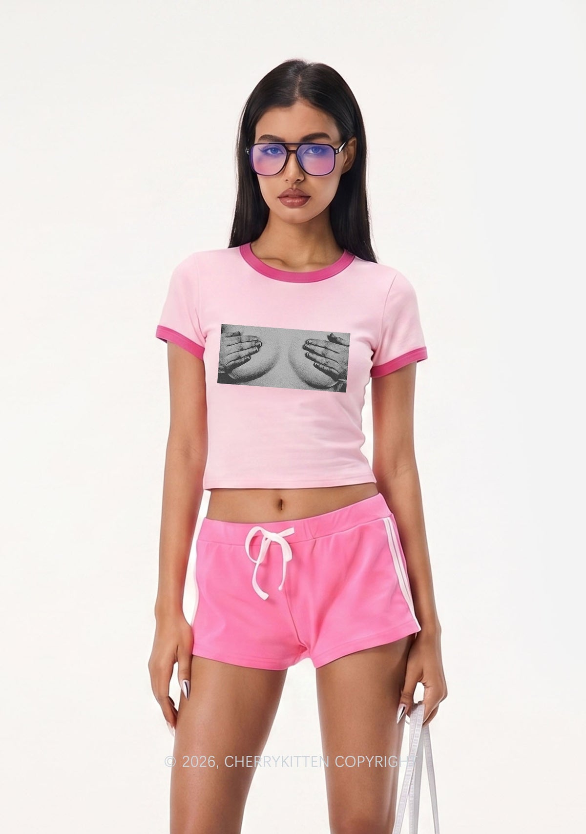 Touch Bxxbs Y2K Ringer Tee Cherrykitten