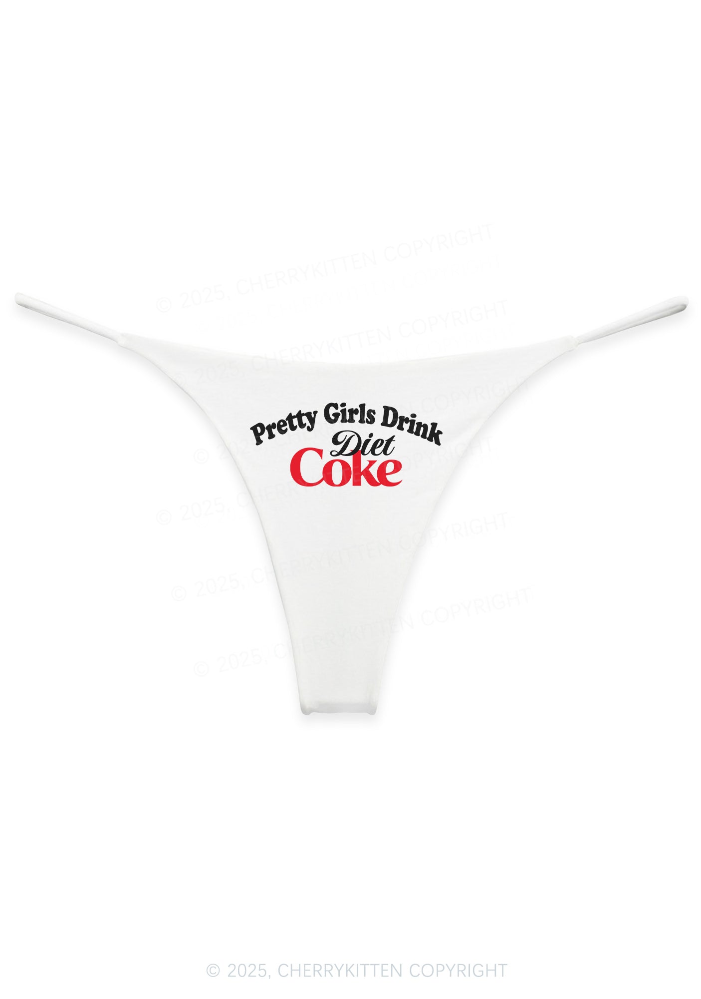 Pretty Girls Drink Diet Coke Y2K Bikini String Thong Cherrykitten