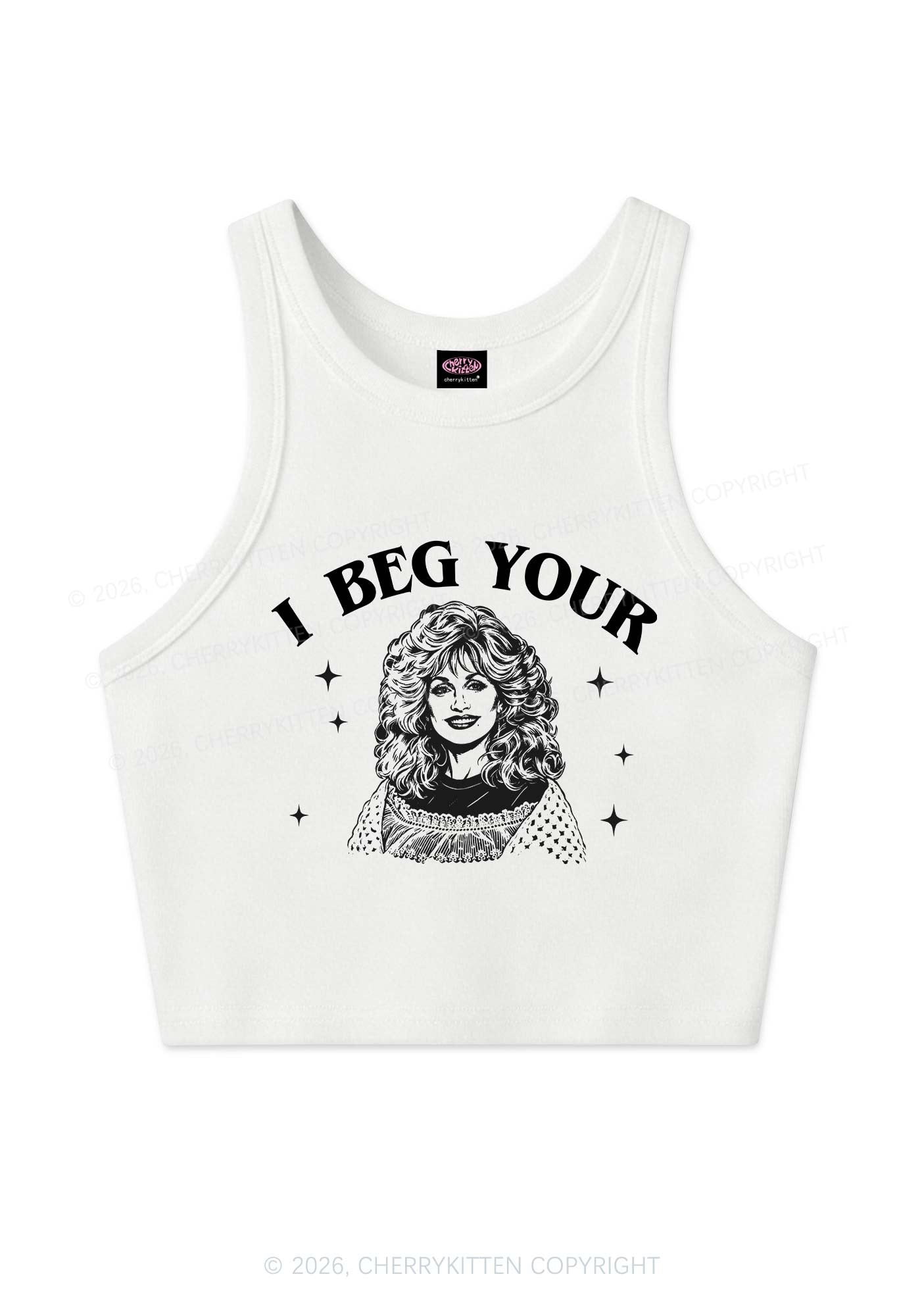 I Beg Your DP Y2K Crop Tank Top Cherrykitten