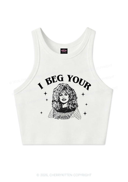 I Beg Your DP Y2K Crop Tank Top Cherrykitten