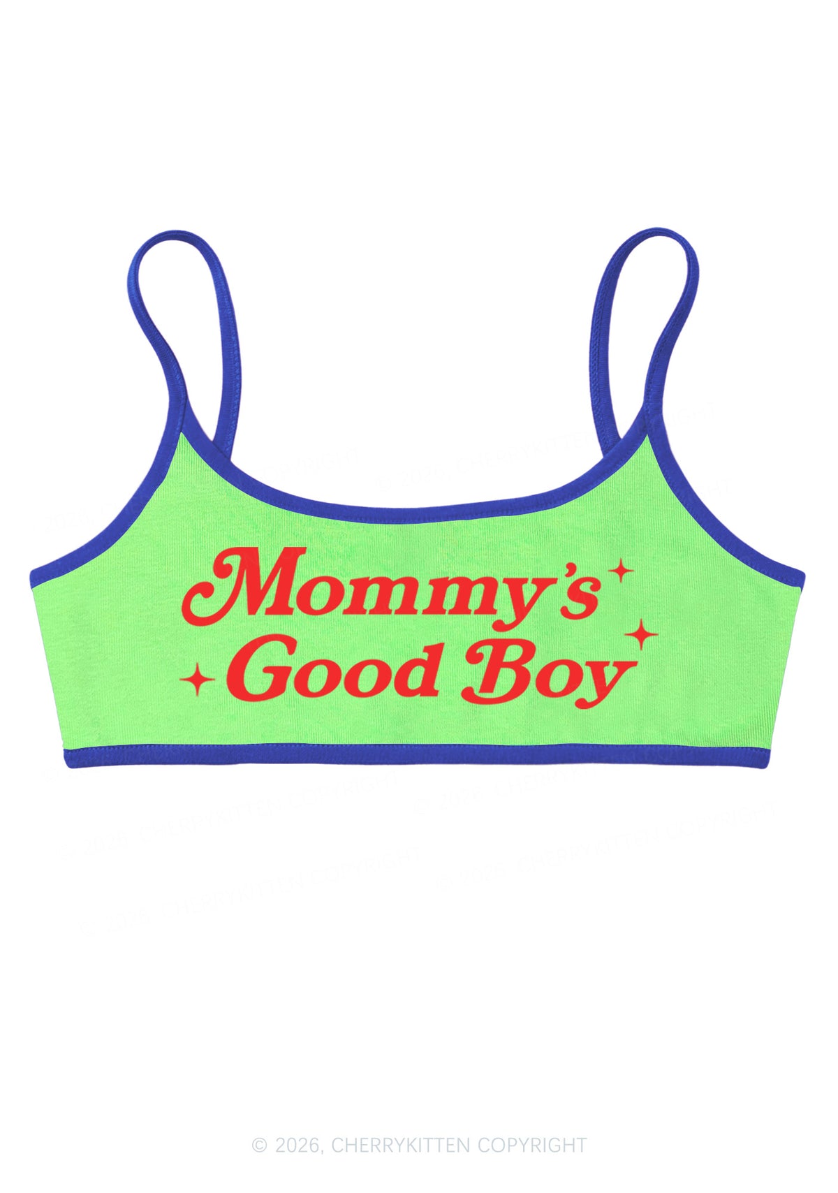 Mommys Good Boy Y2K Super Crop Cami Cherrykitten