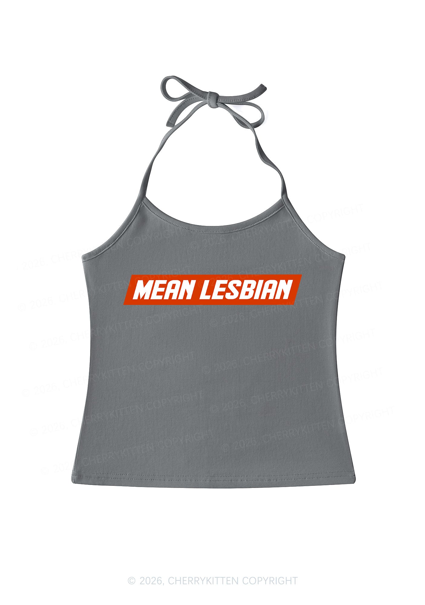 Mean Lesbian Pride Y2K Halter Neck Cami Cherrykitten