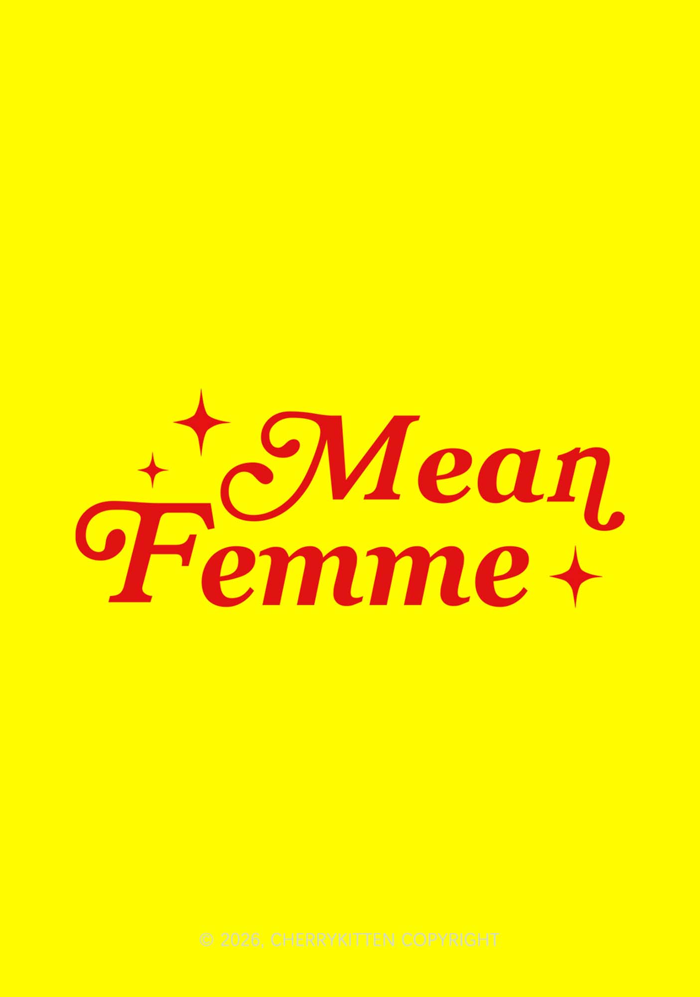 Mean Femme Pride 1Pc Y2K Pin Badge Cherrykitten