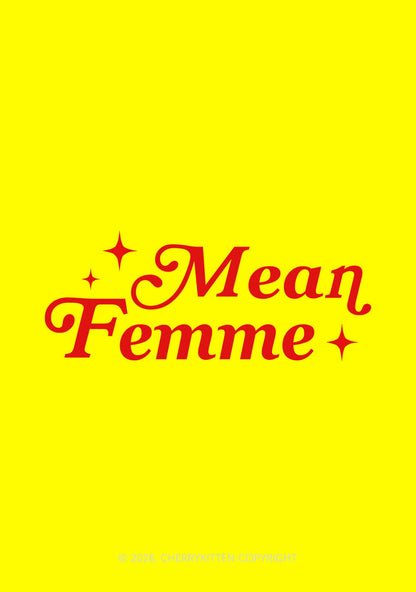 Mean Femme Pride 1Pc Y2K Pin Badge Cherrykitten