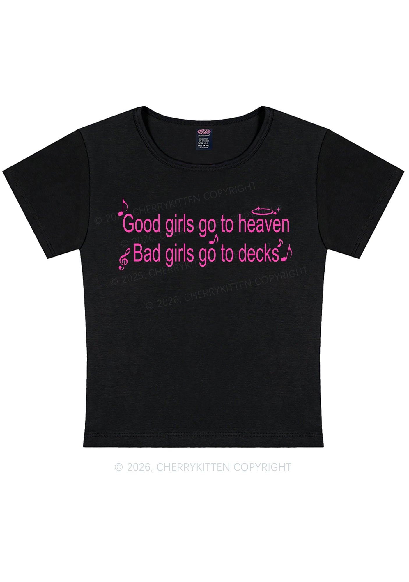 Bad Girls Go To Decks Y2K Baby Tee Cherrykitten