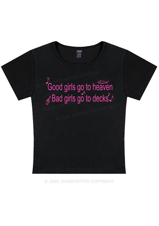 Bad Girls Go To Decks Y2K Baby Tee Cherrykitten