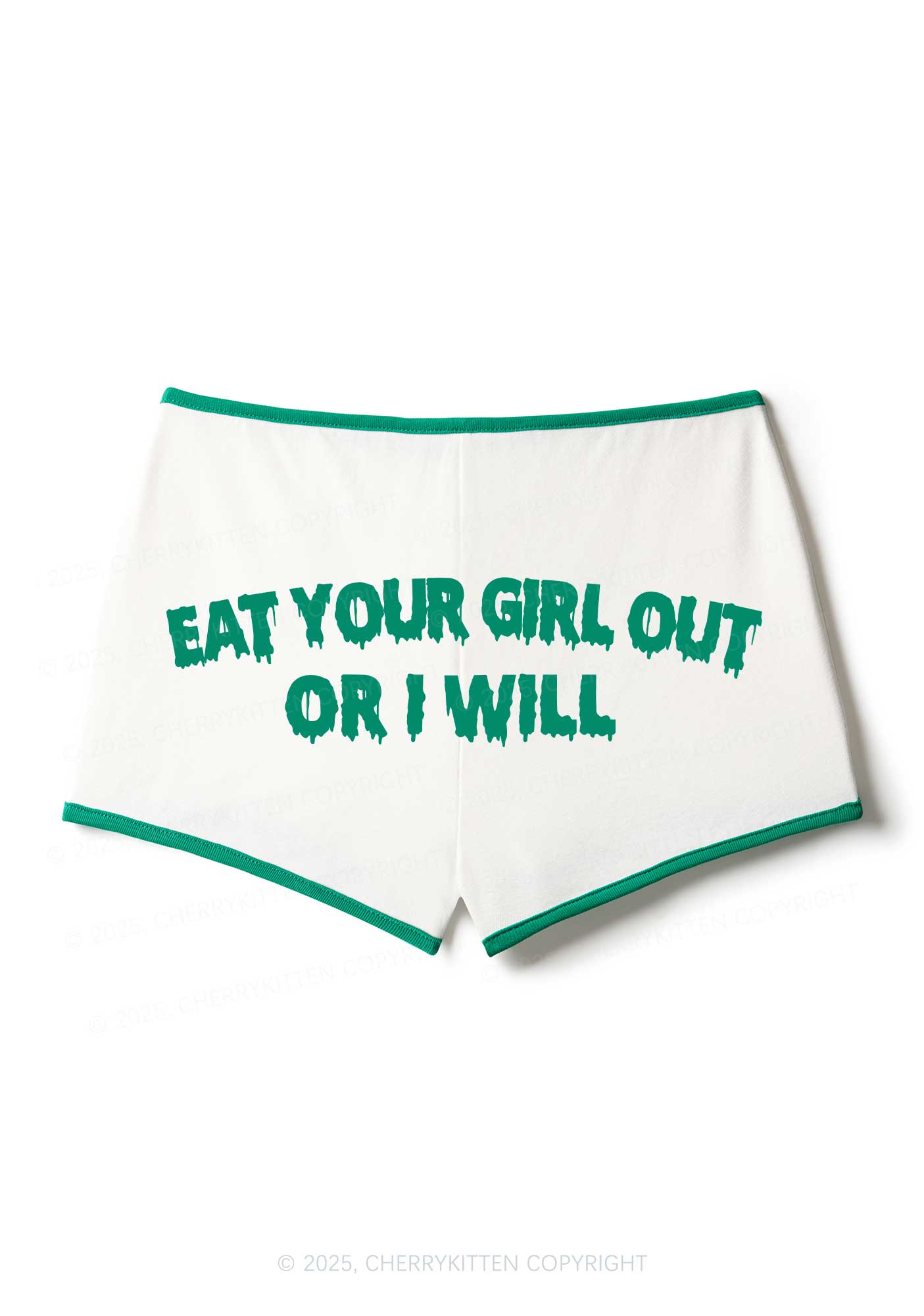 Eat Your Girl Out Y2K Booty Shorts Cherrykitten