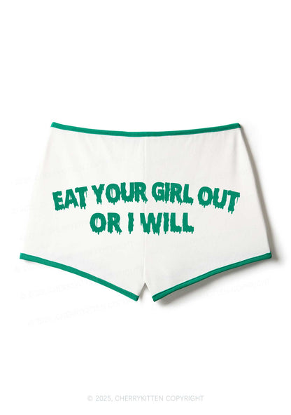 Eat Your Girl Out Y2K Booty Shorts Cherrykitten