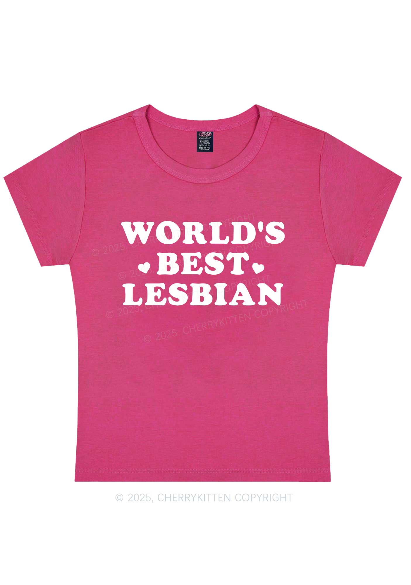 World's Best Lesbian Y2K Baby Tee Cherrykitten