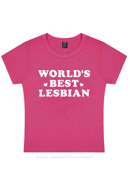 World's Best Lesbian Y2K Baby Tee Cherrykitten