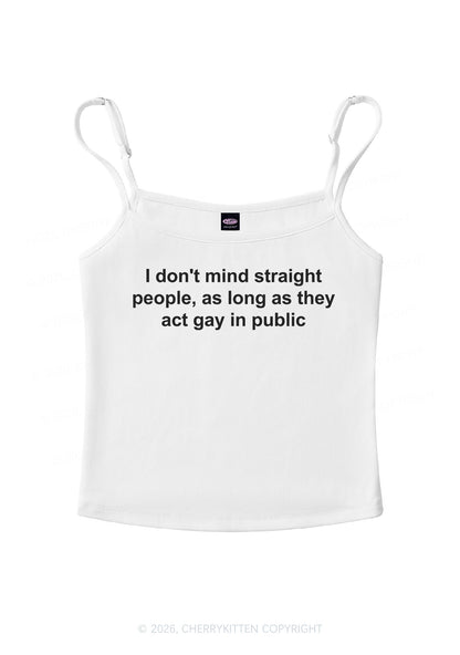 Act Gay In Public Pride Y2K Spaghetti Strap Cami Cherrykitten