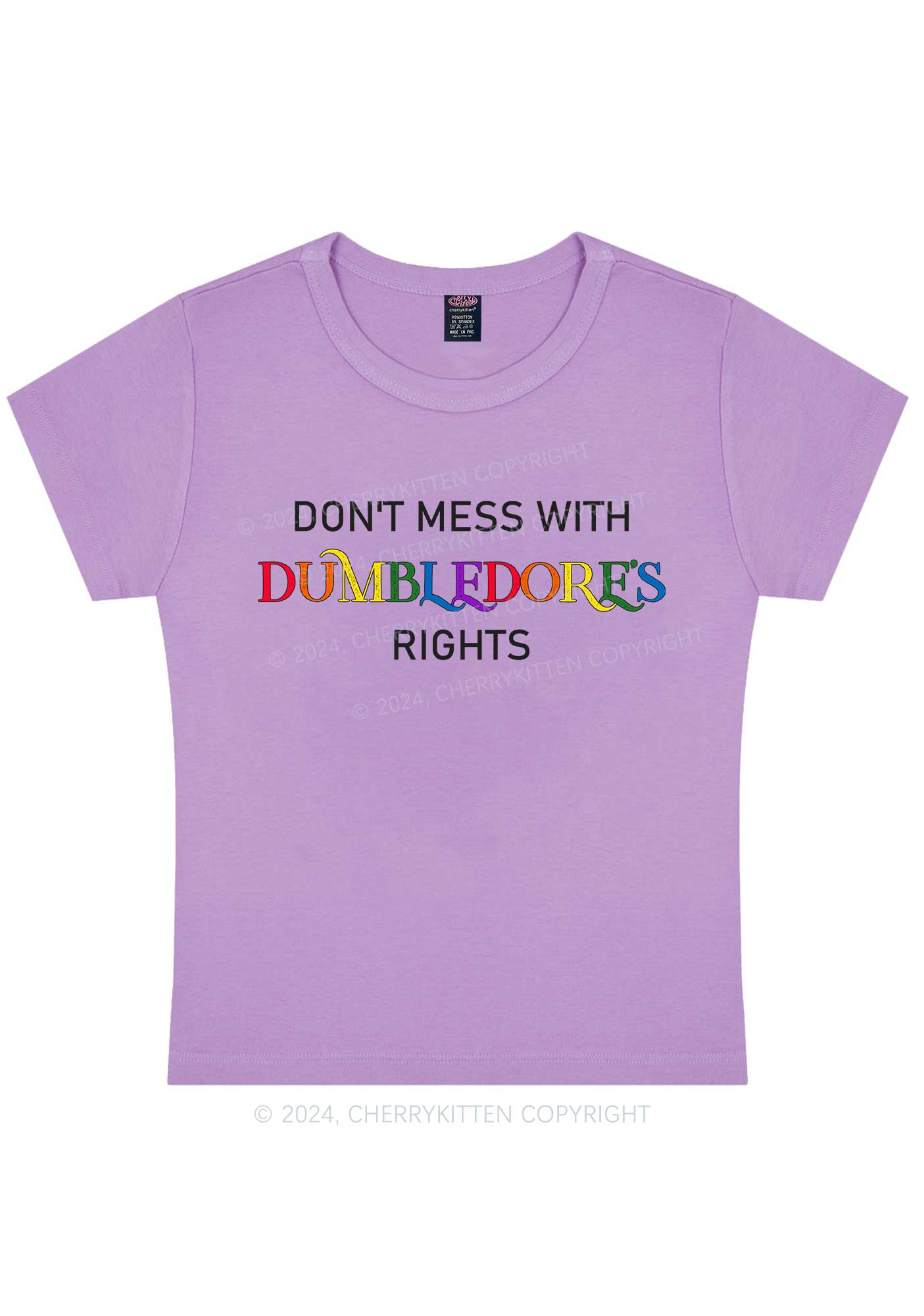 Curvy Dumbledore's Rights Y2K Baby Tee Cherrykitten