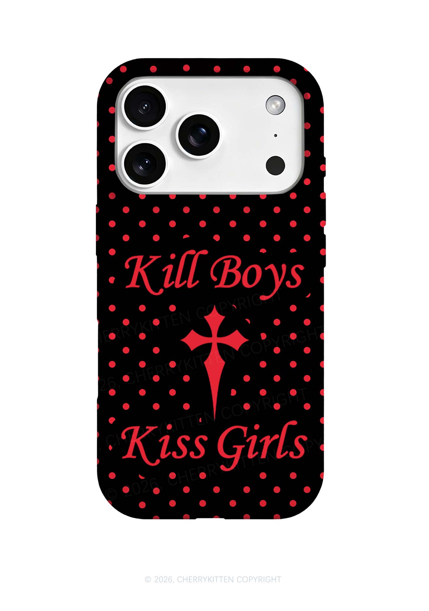 Kiss Girls Kill Boys Pride Y2K Phone Case Cherrykitten
