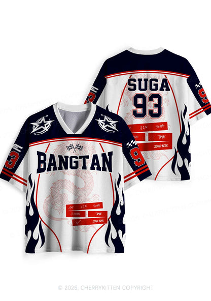 Kpop Red Dragon Y2K Sport Jersey Shirts Cherrykitten
