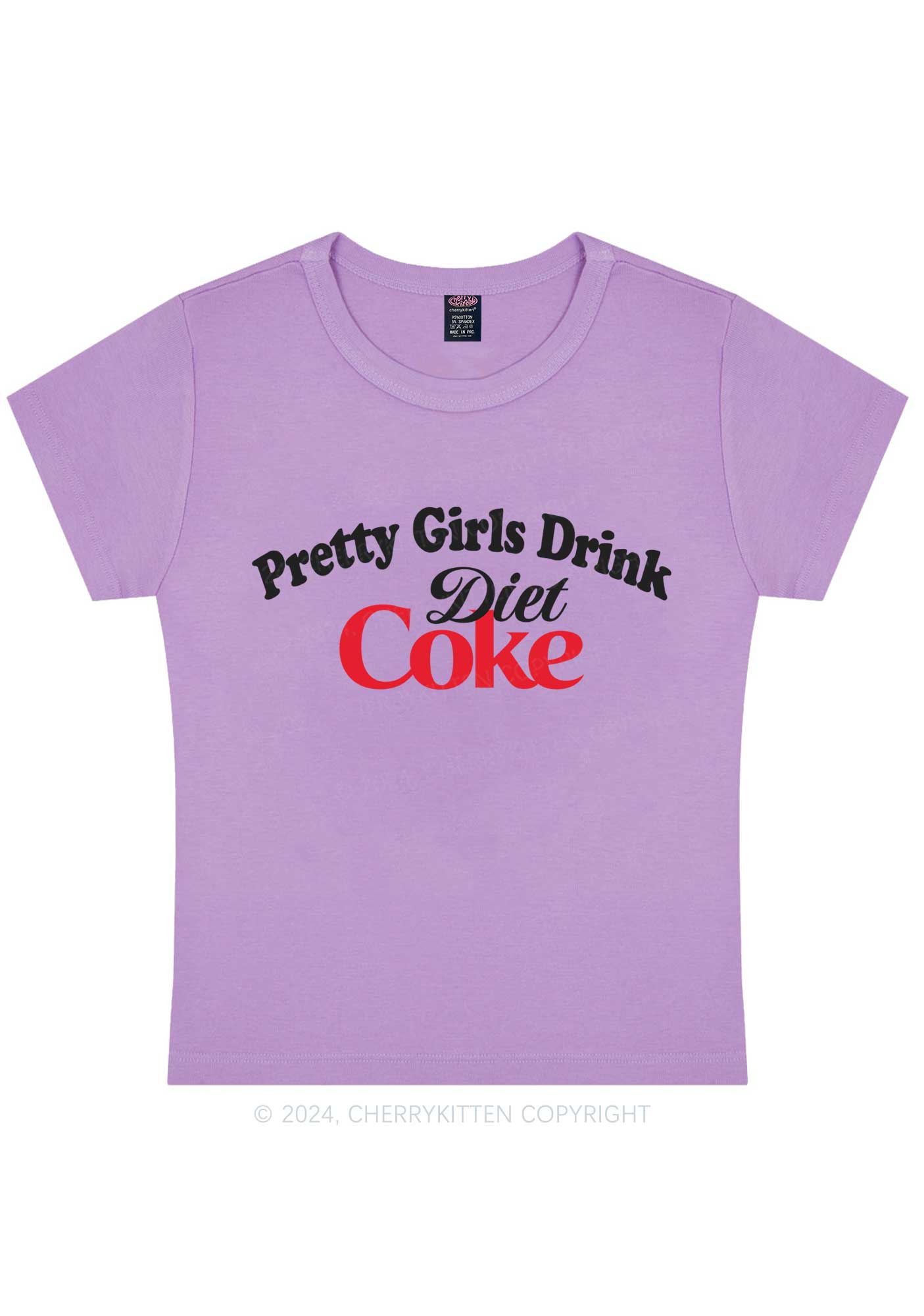 Pretty Girls Drink Diet Coke Y2K Baby Tee Cherrykitten