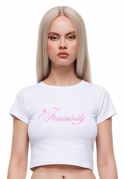 Femininity Pride Y2K Baby Tee Cherrykitten