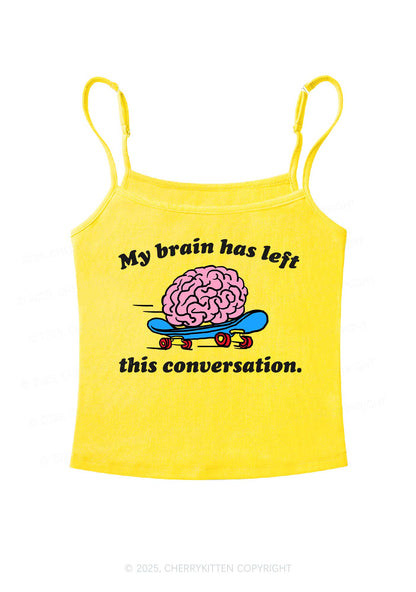 Brain Left Conversation Y2K Spaghetti Strap Cami Cherrykitten