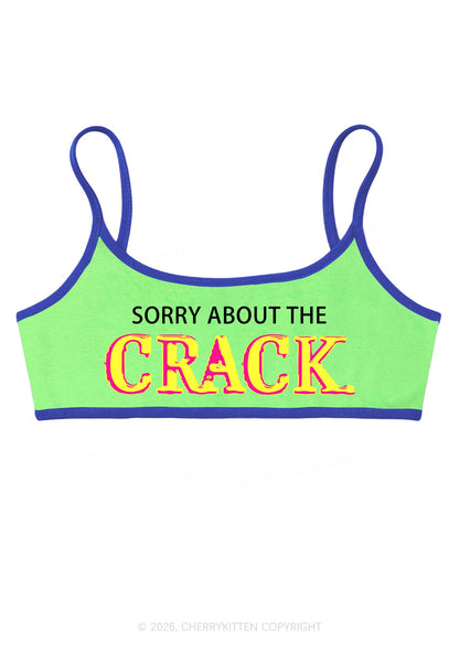 Sorry About The Crack Y2K Super Crop Cami Cherrykitten