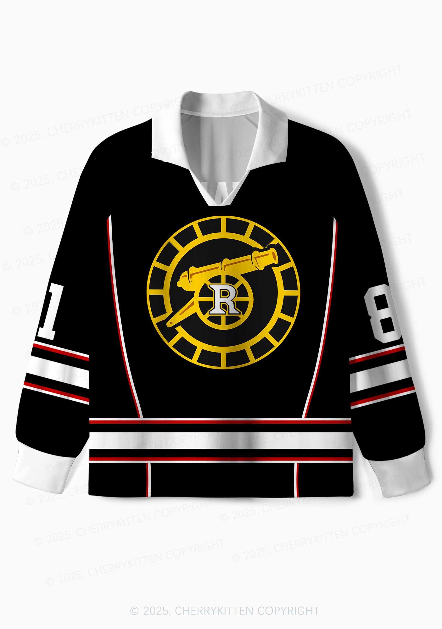 Black Gold HR Y2K Long Sleeve Sport Jersey Shirts Cherrykitten