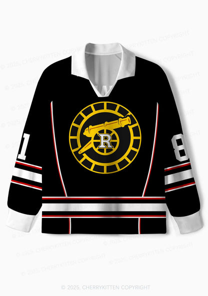 Black Gold HR Y2K Long Sleeve Sport Jersey Shirts Cherrykitten