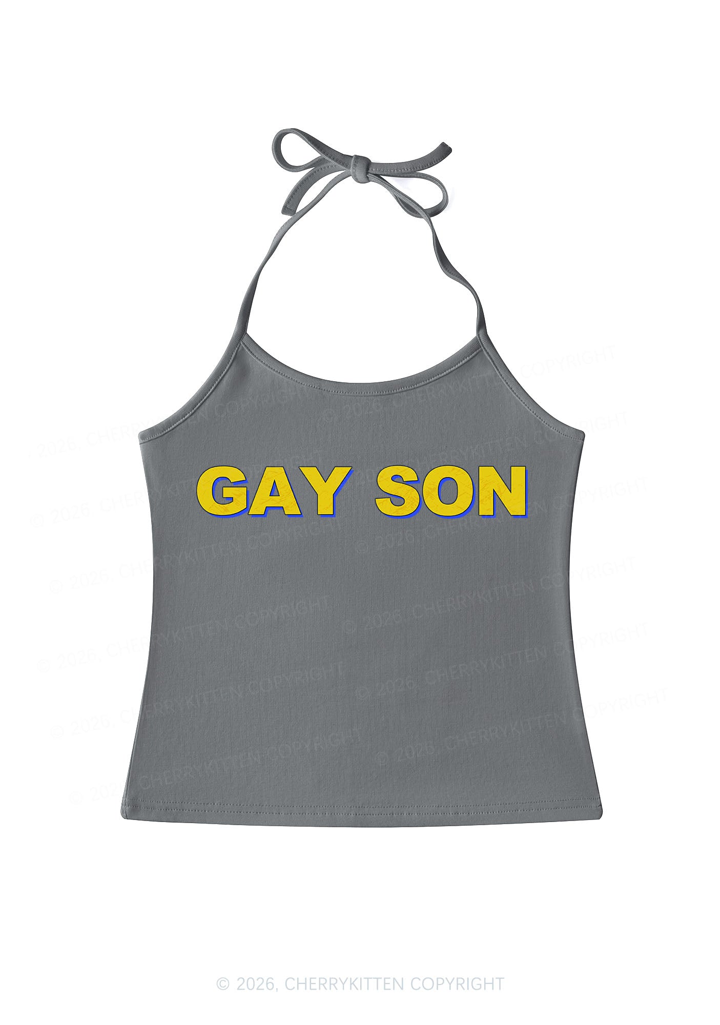 Gay Son Pride Y2K Halter Neck Cami Cherrykitten
