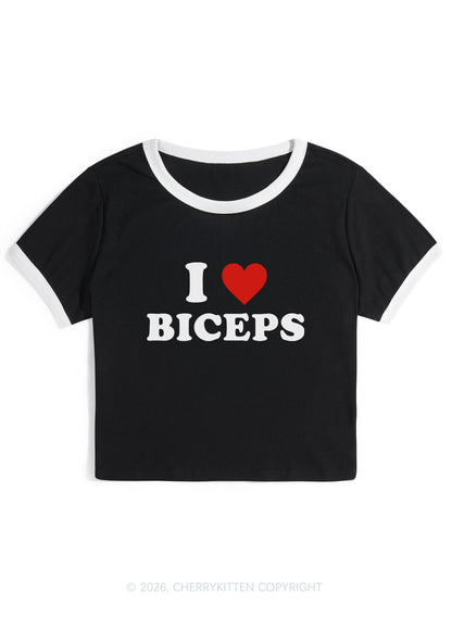 I Love Biceps Y2K Ringer Tee Cherrykitten