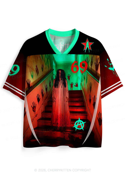 Halloween Staircase Ghost Y2K Sport Jersey Shirts Cherrykitten