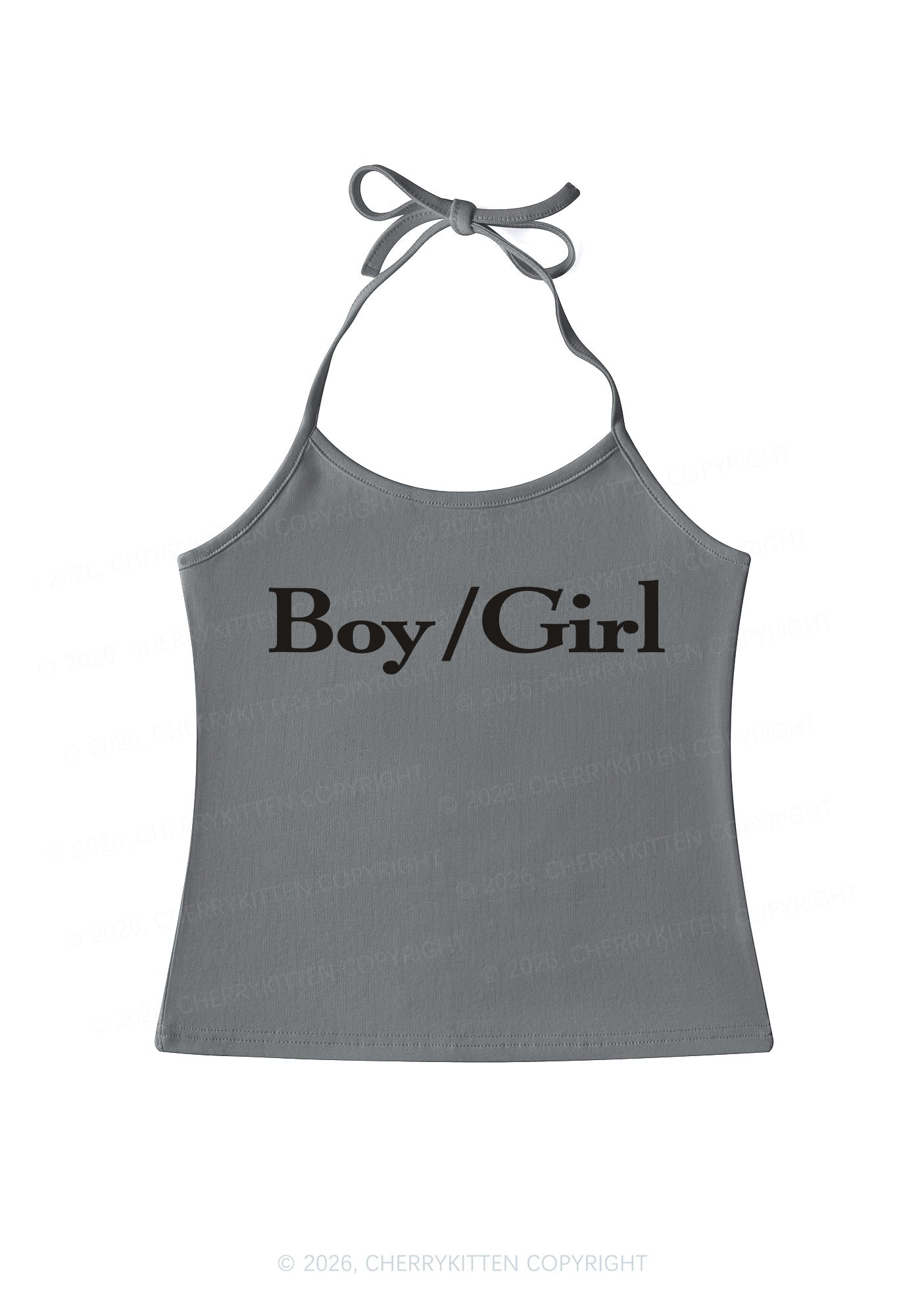 Boy Or Girl Pride Y2K Halter Neck Cami Cherrykitten