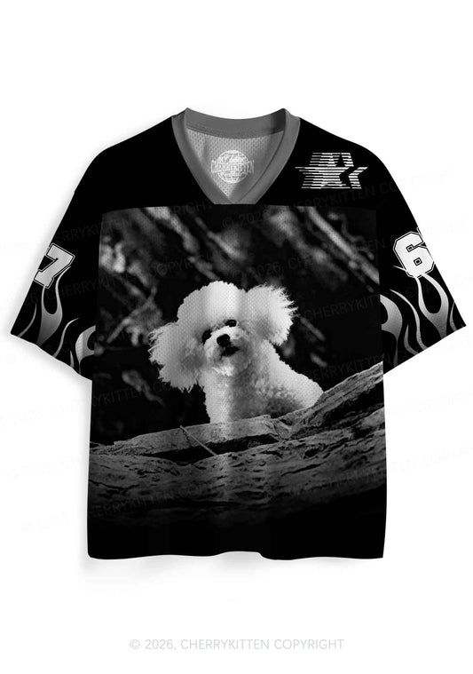 Halloween Bichon Frise Dog Y2K Sport Jersey Shirts Cherrykitten