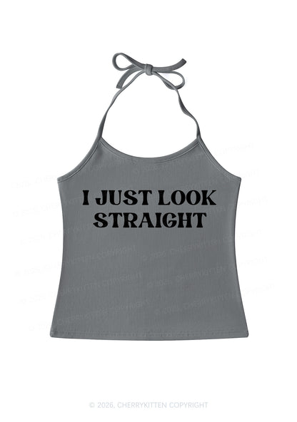 I Just Look Straight Pride Y2K Halter Neck Cami Cherrykitten