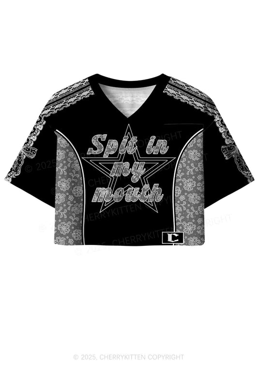 Custom Spit In My Mouth Y2K Crop Sport Jersey Shirts Cherrykitten