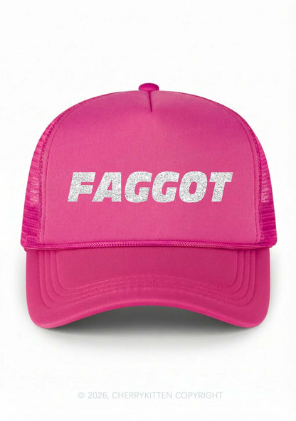 Glitter Faggot Pride Y2K Trucker Hat Cherrykitten